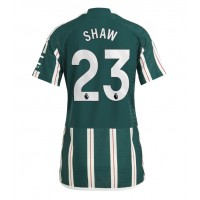 Fotbalové Dres Manchester United Luke Shaw #23 Dámské Venkovní 2023-24 Krátký Rukáv